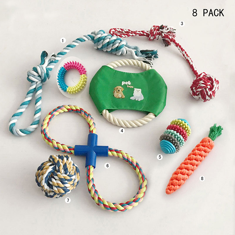 Manufacturer Wholesale Indestructible Chew Dog Rope Toys Set